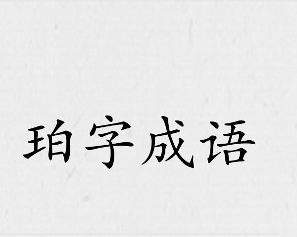 珀字成语