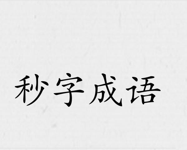 秒字成语