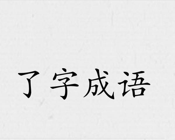 了字成语