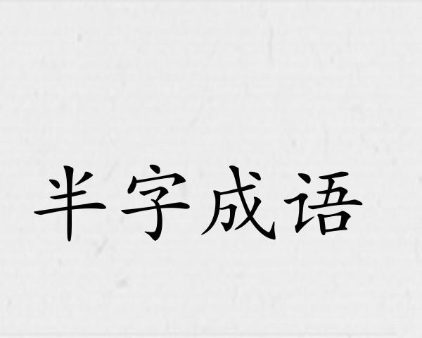 半字成语