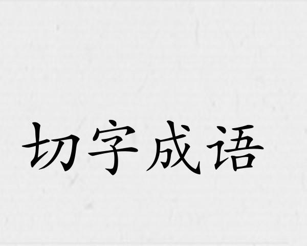 切字成语