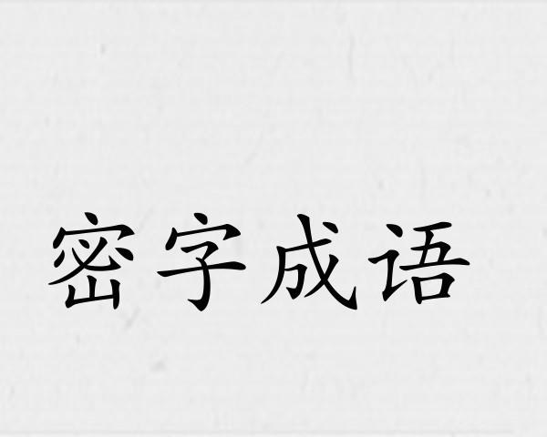 密字成语