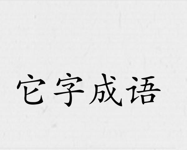 它字成语