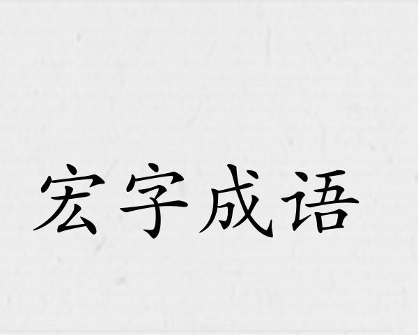 宏字成语