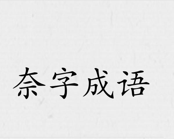 奈字成语