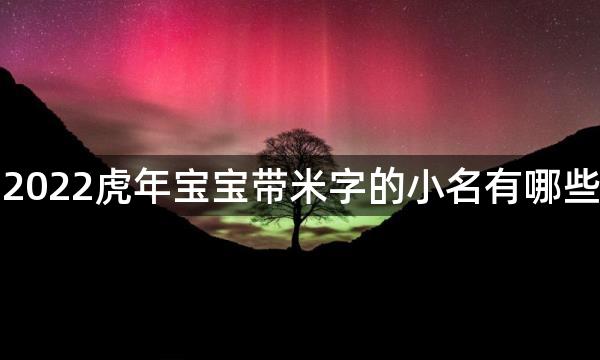 2022虎年宝宝带米字的小名有哪些