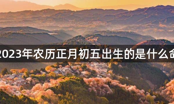 2023年农历正月初五出生的是什么命