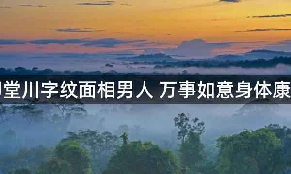 印堂川字纹面相男人 万事如意身体康健