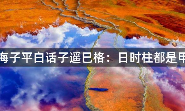 渊海子平白话子遥巳格：日时柱都是甲子