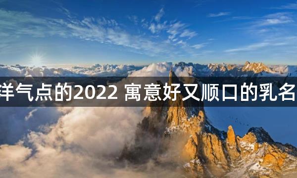 男孩乳名洋气点的2022 寓意好又顺口的乳名男孩2022