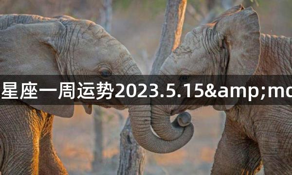 唐立淇 12星座一周运势2023.5.15&mdash;5.21