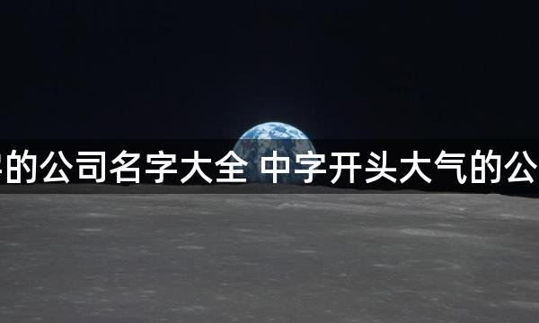 带中字的公司名字大全 中字开头大气的公司名称