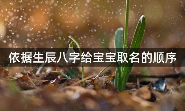 依据生辰八字给宝宝取名的顺序