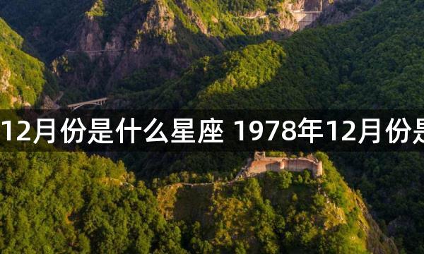 1978年12月份是什么星座 1978年12月份是啥星座