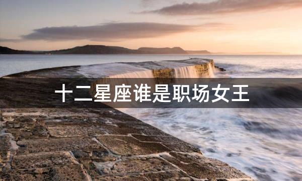 十二星座谁是职场女王