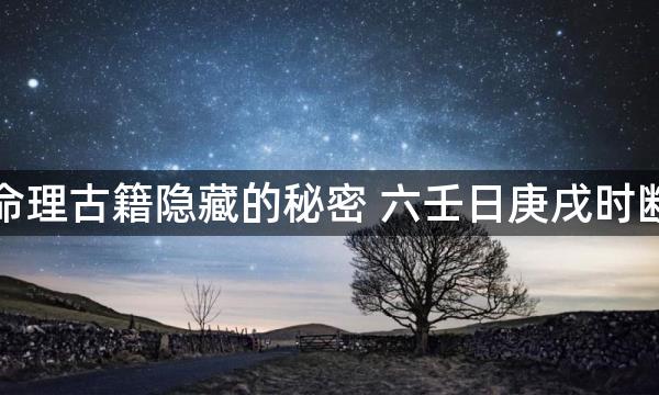 命理古籍隐藏的秘密 六壬日庚戌时断