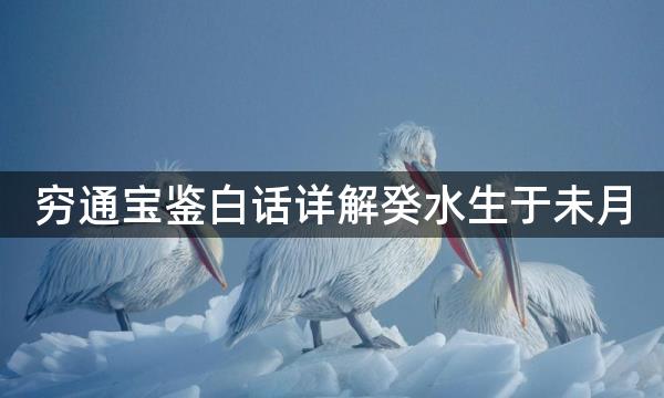 穷通宝鉴白话详解癸水生于未月