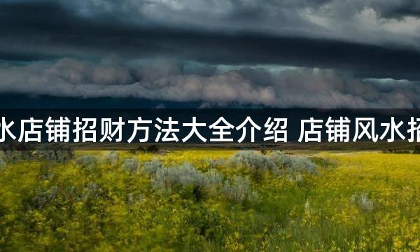 风水店铺招财方法大全介绍 店铺风水招财