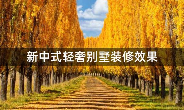 新中式轻奢别墅装修效果