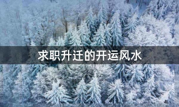 求职升迁的开运风水