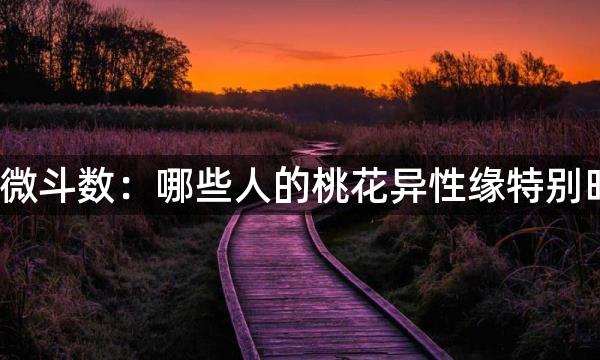 紫微斗数：哪些人的桃花异性缘特别旺？