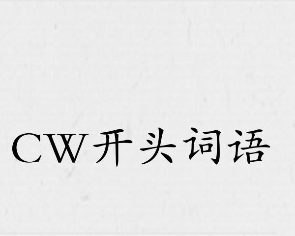 CW开头词语