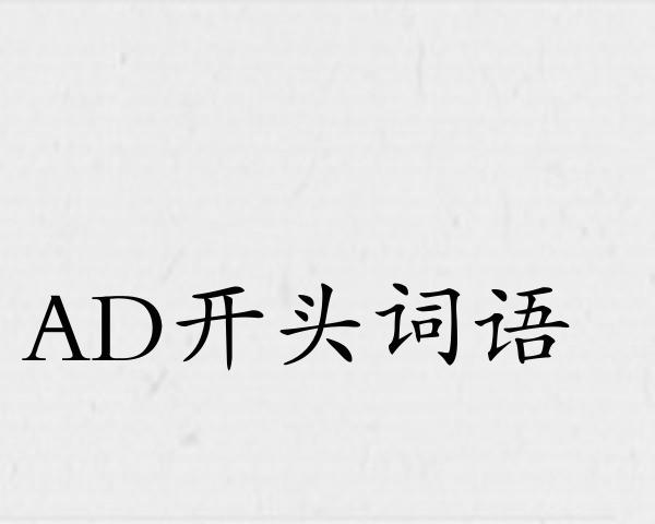 AD开头词语