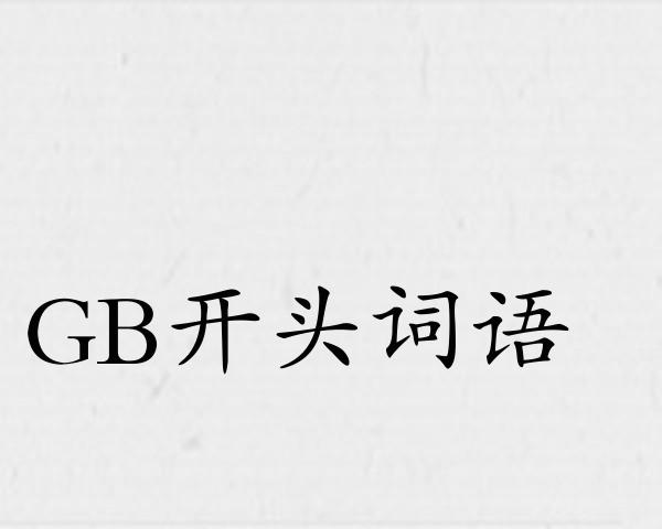 GB开头词语