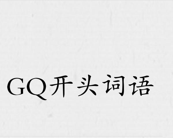 GQ开头词语