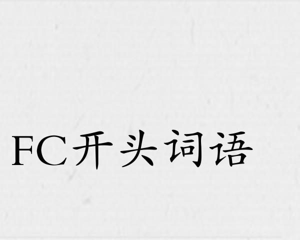 FC开头词语