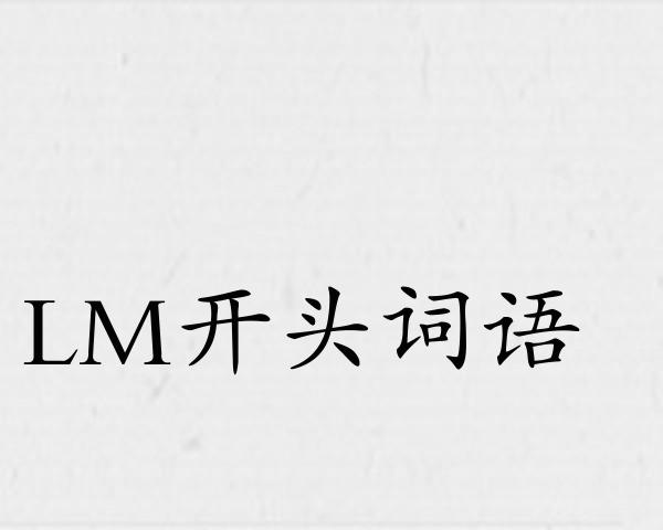 LM开头词语