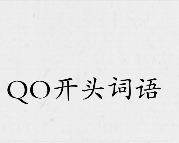 QO开头词语