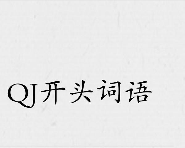 QJ开头词语