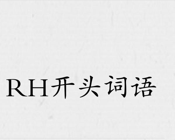 RH开头词语